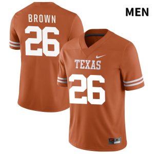 Texas Longhorns Men's #26 Derrick Brown Authentic Orange NIL 2022 College Football Jersey MGD35P6E